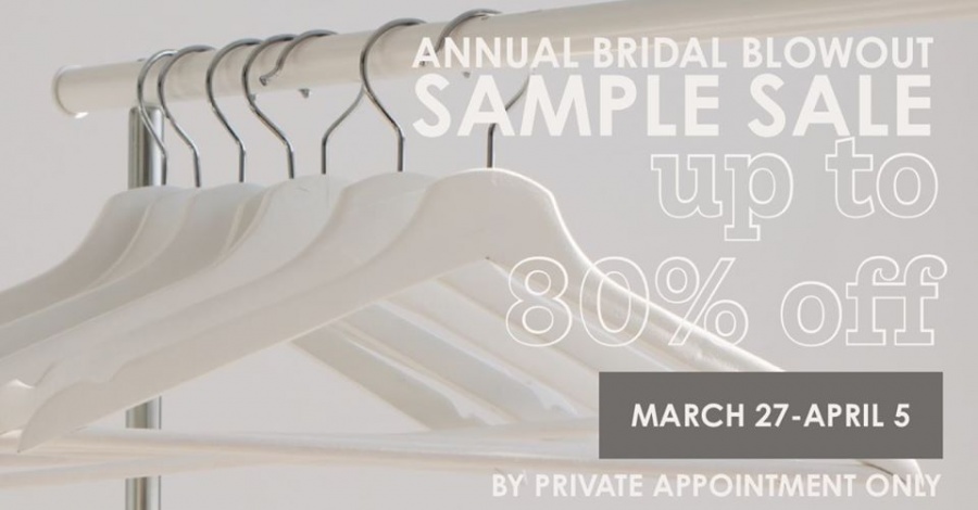 Ellie's Bridal Boutique Annual Blowout Sample Sale