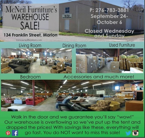 McNeil Furniture Warehouse Sale