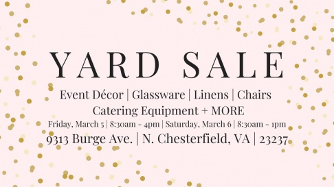 Classic Party Rentals of Virginia Inc Yard Sale