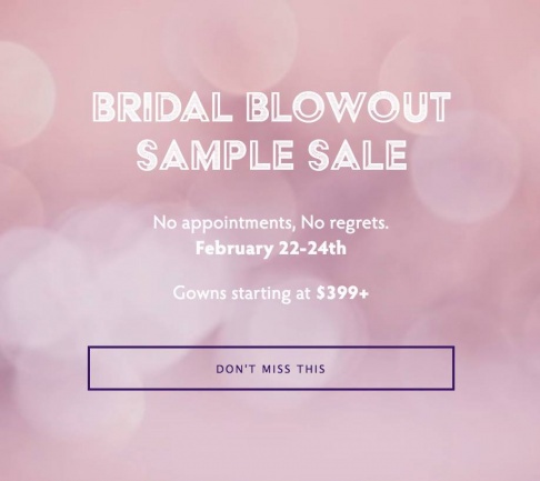Ellie's Bridal Boutique Sample Sale