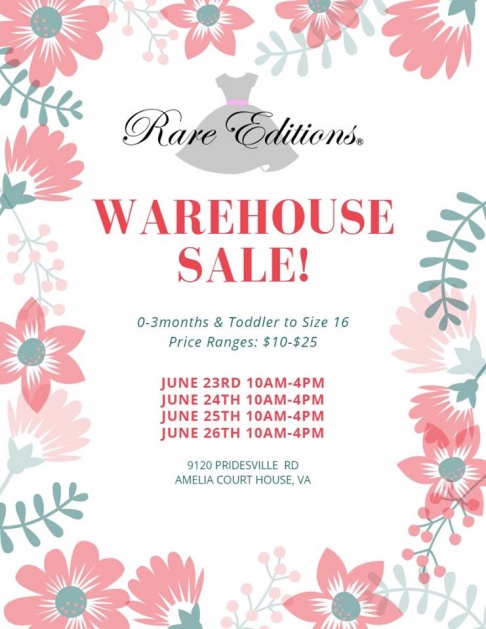 Rare Editions Summer Warehouse Sale