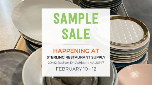 Sterling Restaurant Supply Sample Sale